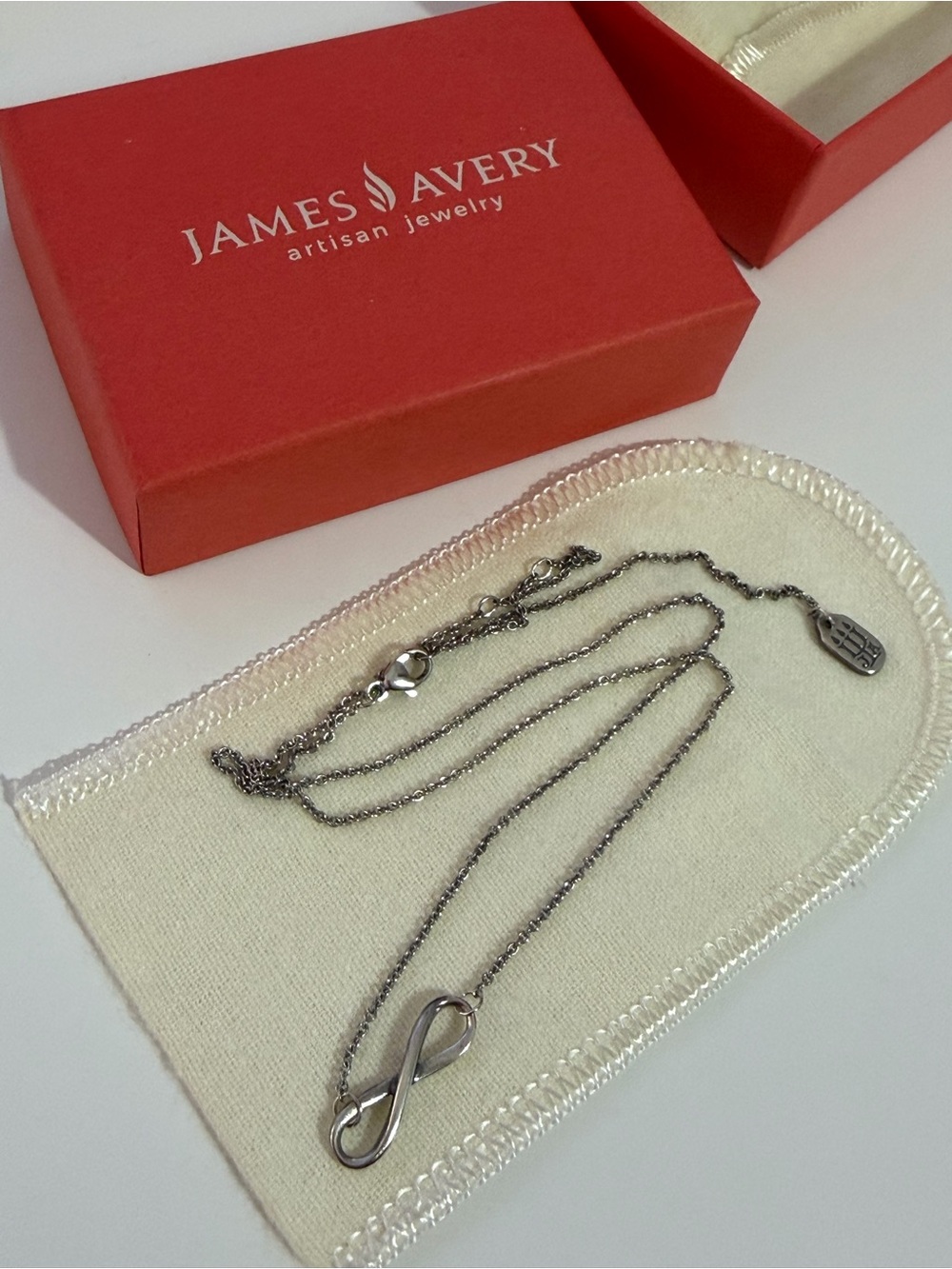 James Avery Silver Infinity Pendant Necklace